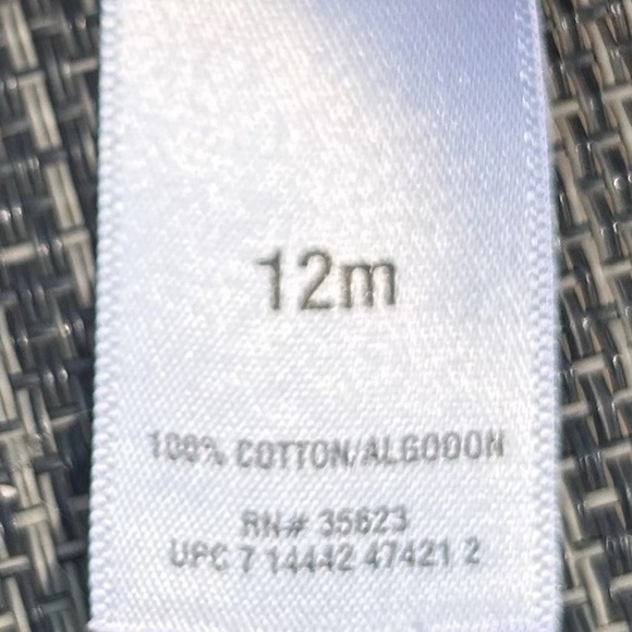 🍭carters baby boy 12 months Monkey Print Orange All In One Polo C2-001 - Picture 5 of 5